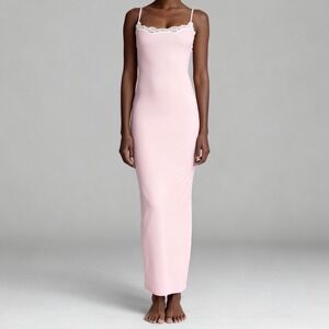SKIMS Fits Everybody Lace Long Slip Dress Cherry Blossom Lana Del Rey size M